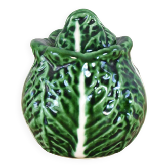 Vintage Ceramic Bordallo Pinheiro Cabbage Salt Shaker, Portugal 60s