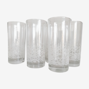 Lot of six water glass