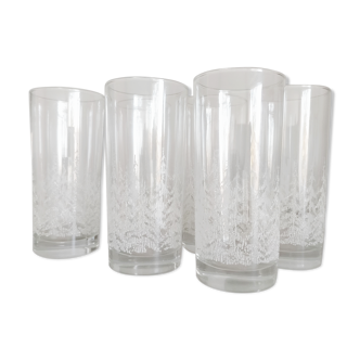 Lot of six water glass