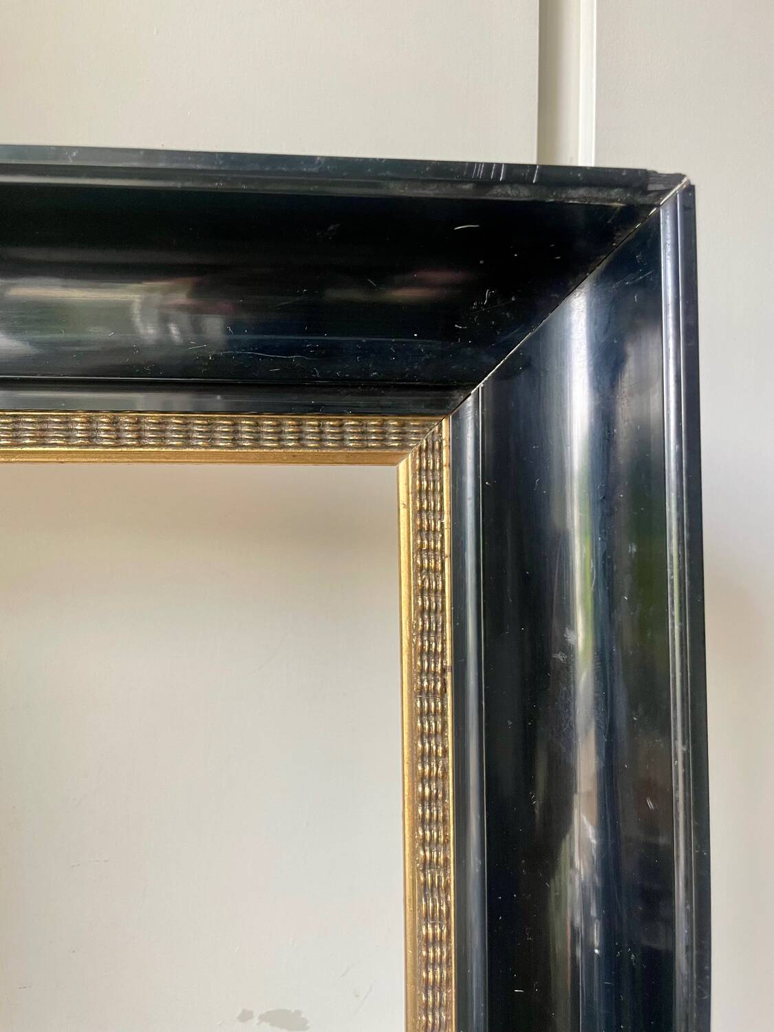 Antique Wooden Frame Black & Gold  62 cm x 49 cm