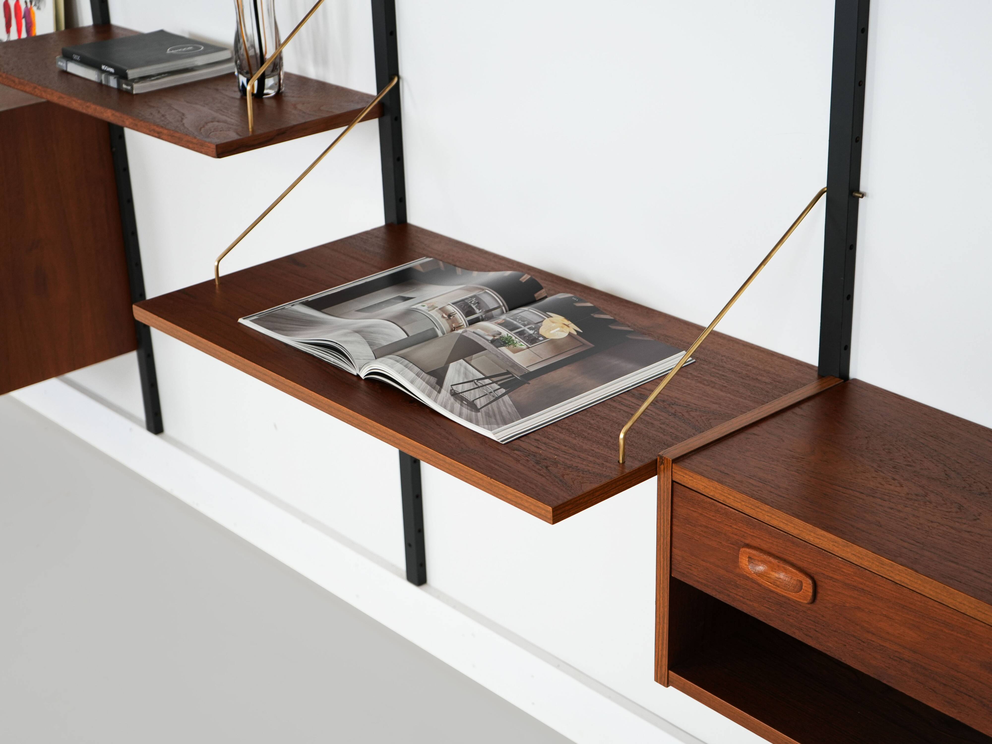 Teak system bookcase, Danish design, 1960s, production: Denmark