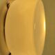 Ceiling light in white opal. Round-shaped light fixture, made of white glass, ut