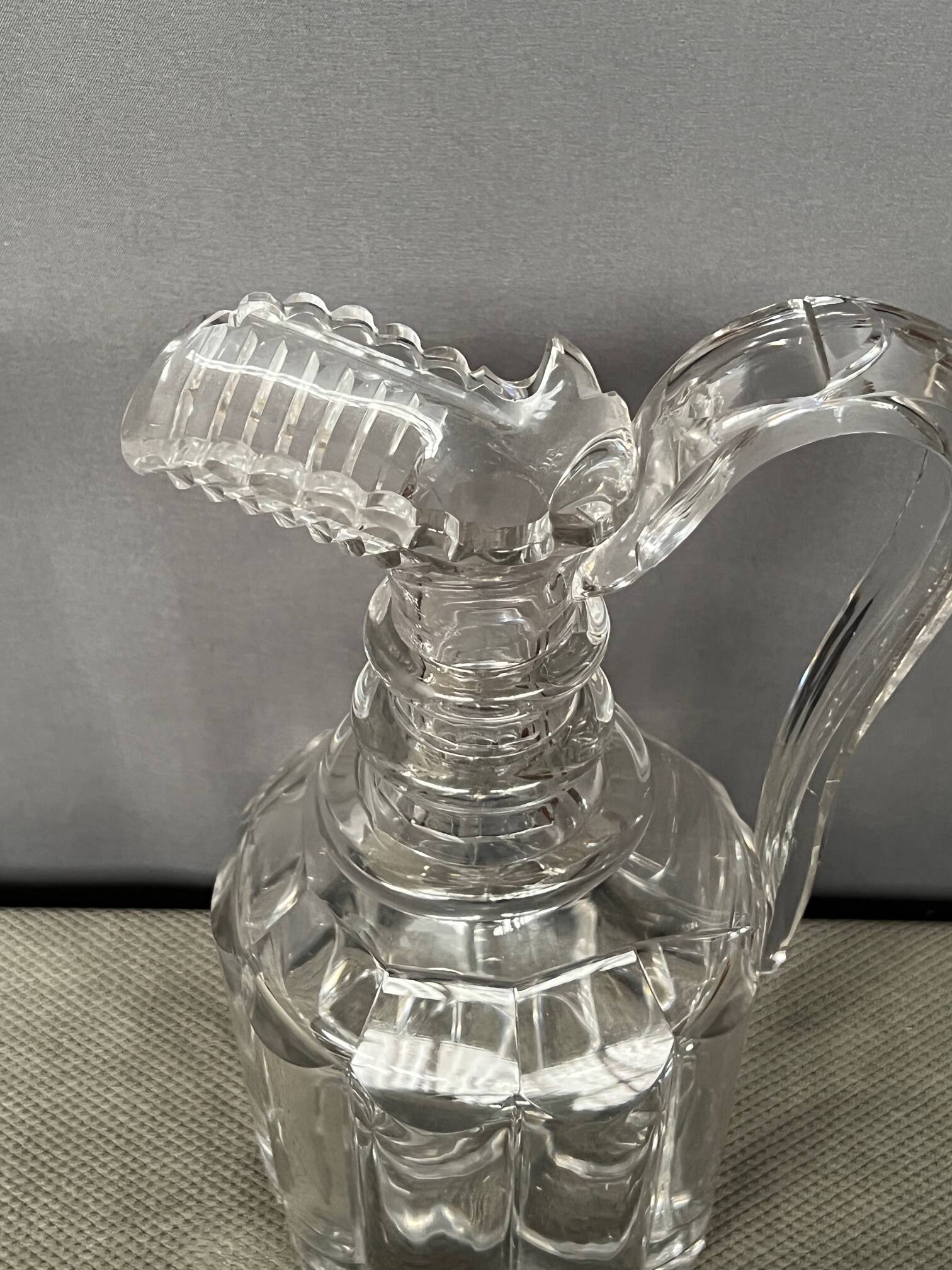 Antique solid crystal jug.