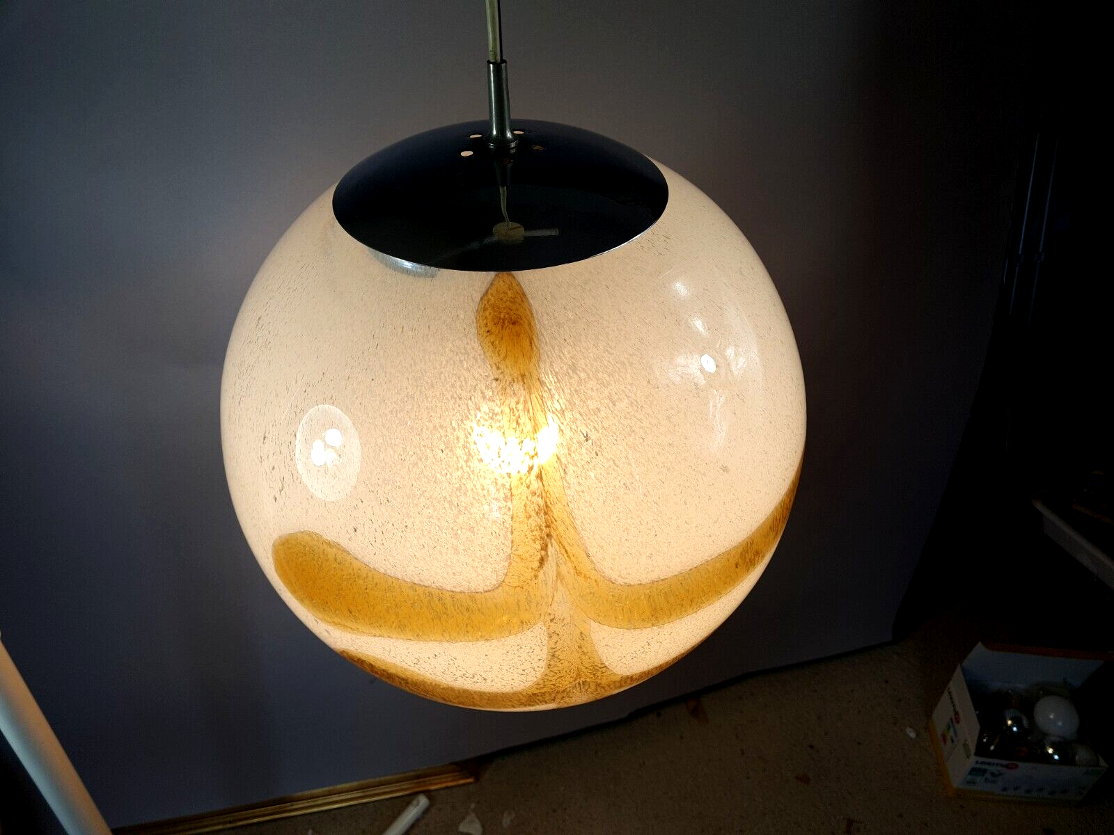 Suspension ball glass Murano/ Venice 43x65 cm D. state SB