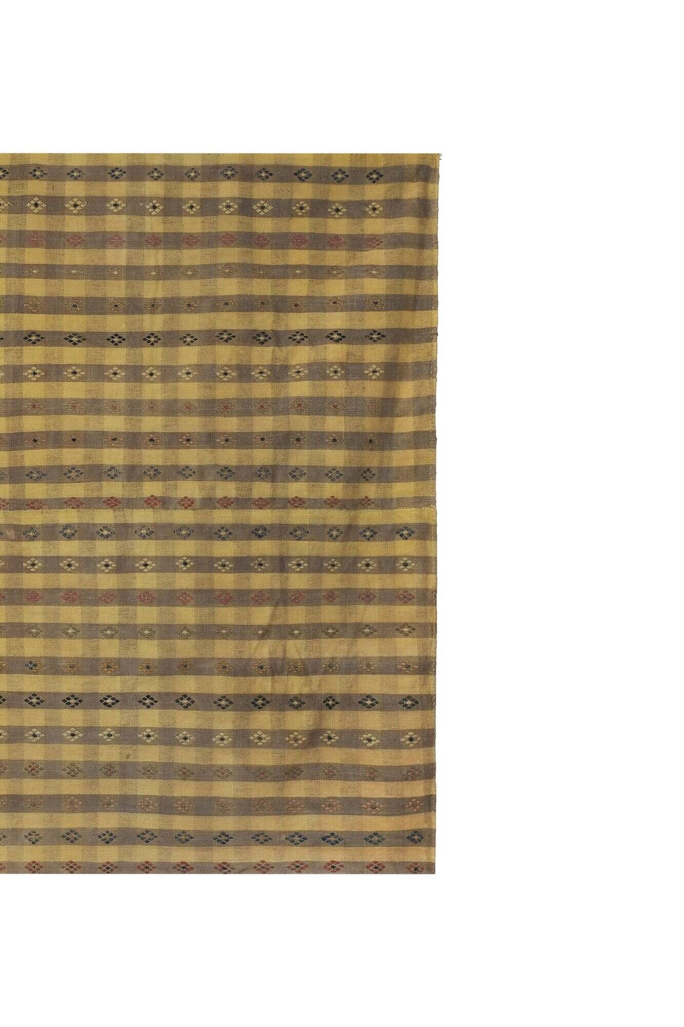 Vintage Turkish kilim handwoven 214x262 cm