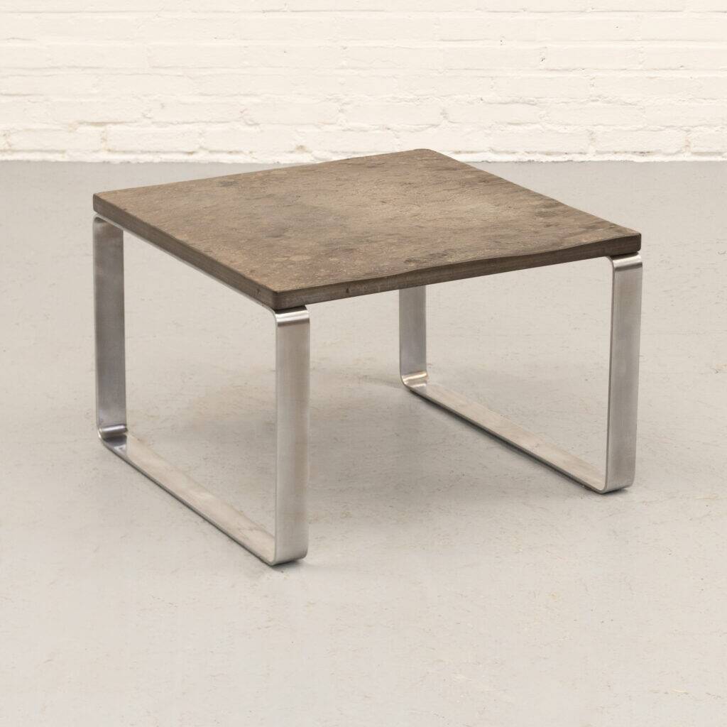 Slate & Chrome coffee table by Draenert 1970s