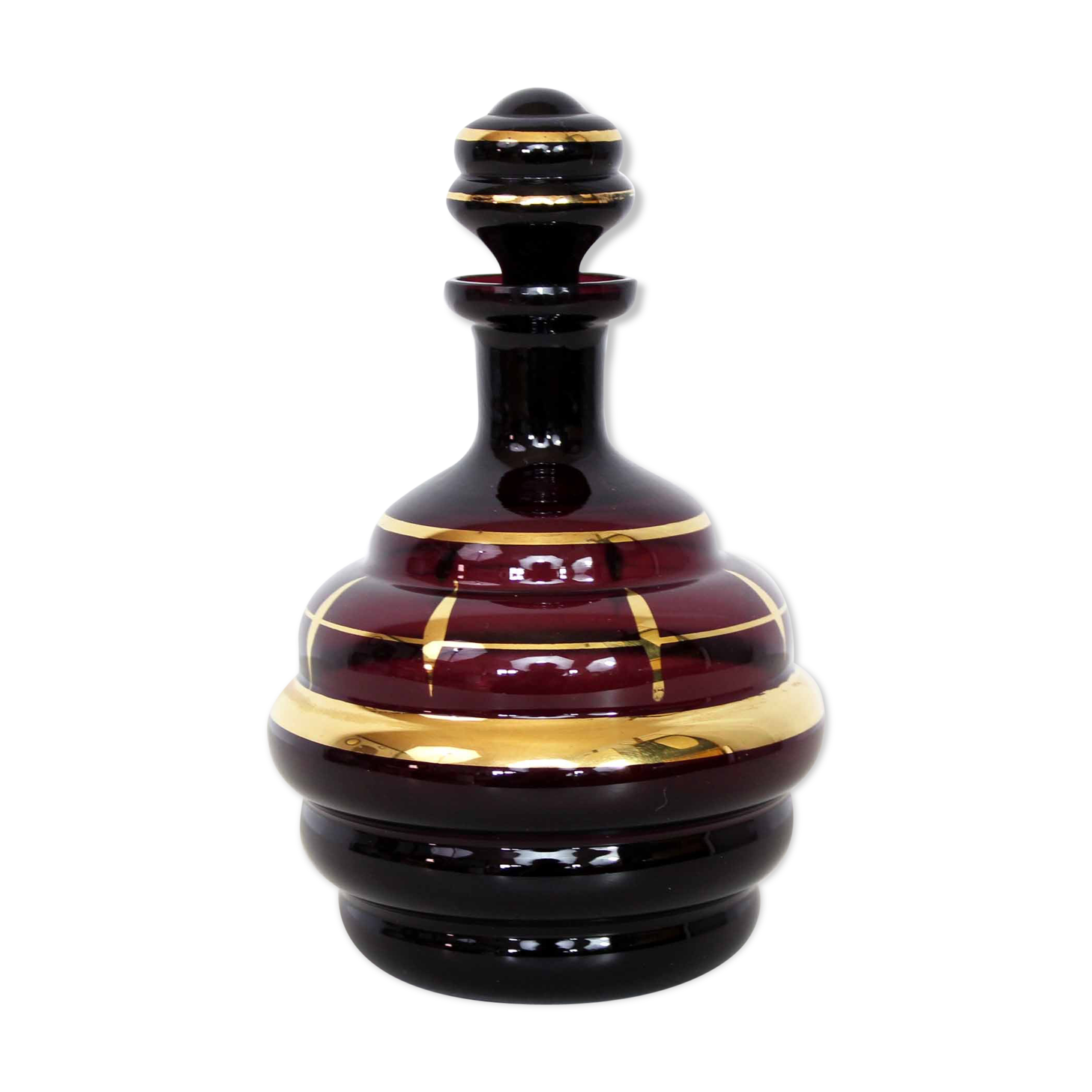 Carafe années 50 en verre fumé