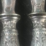 Silver and ivory salad cutlery in early 20th century