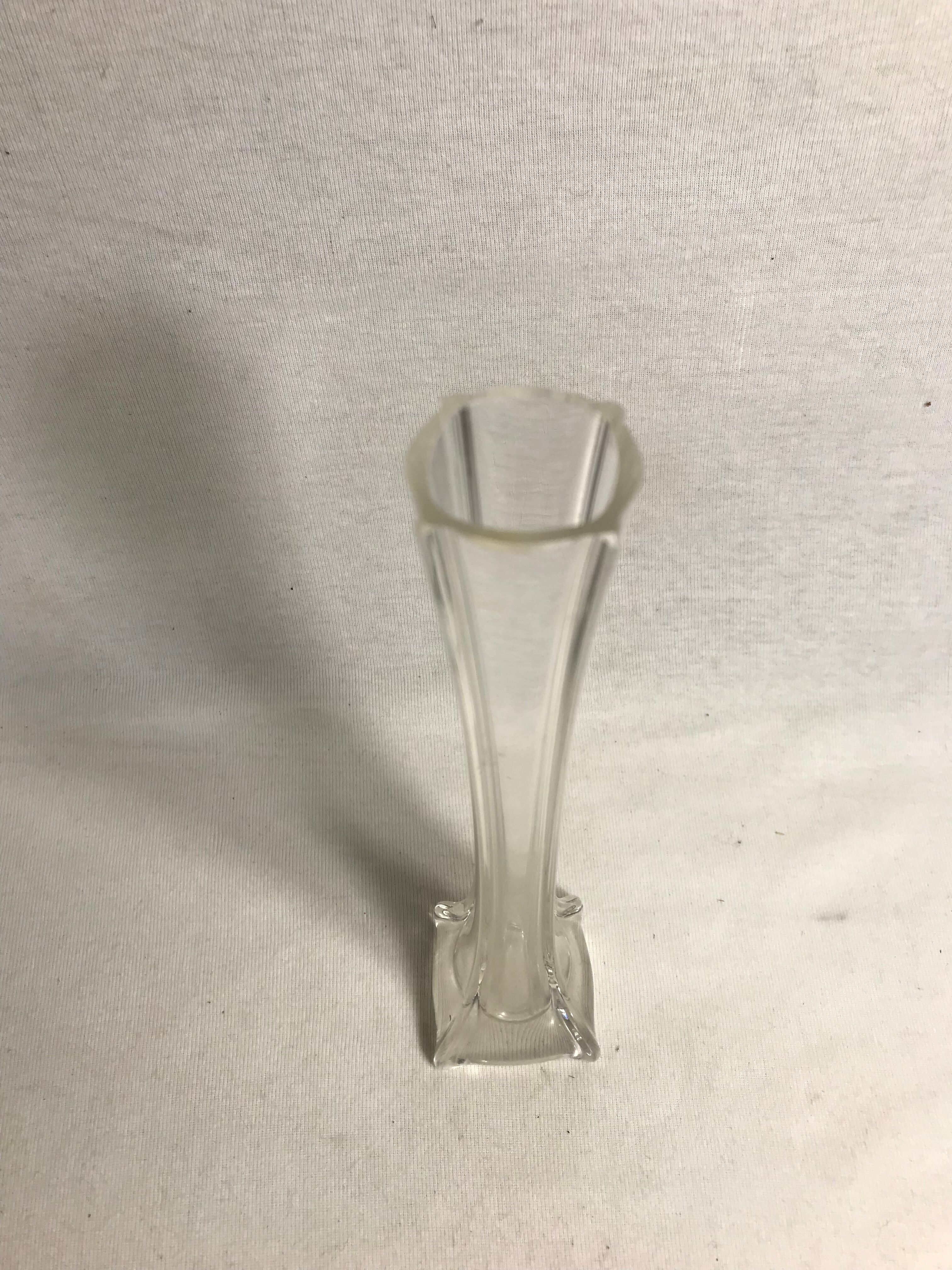 Vase praticality old glass molded vintage
