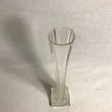Vase soliflore ancien verre moulé vintage
