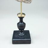 Tiger porcelain seashell on a wooden base, late 19th century