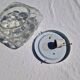 Vintage German Leaf Pattern Glass Sconce or Recessed Light