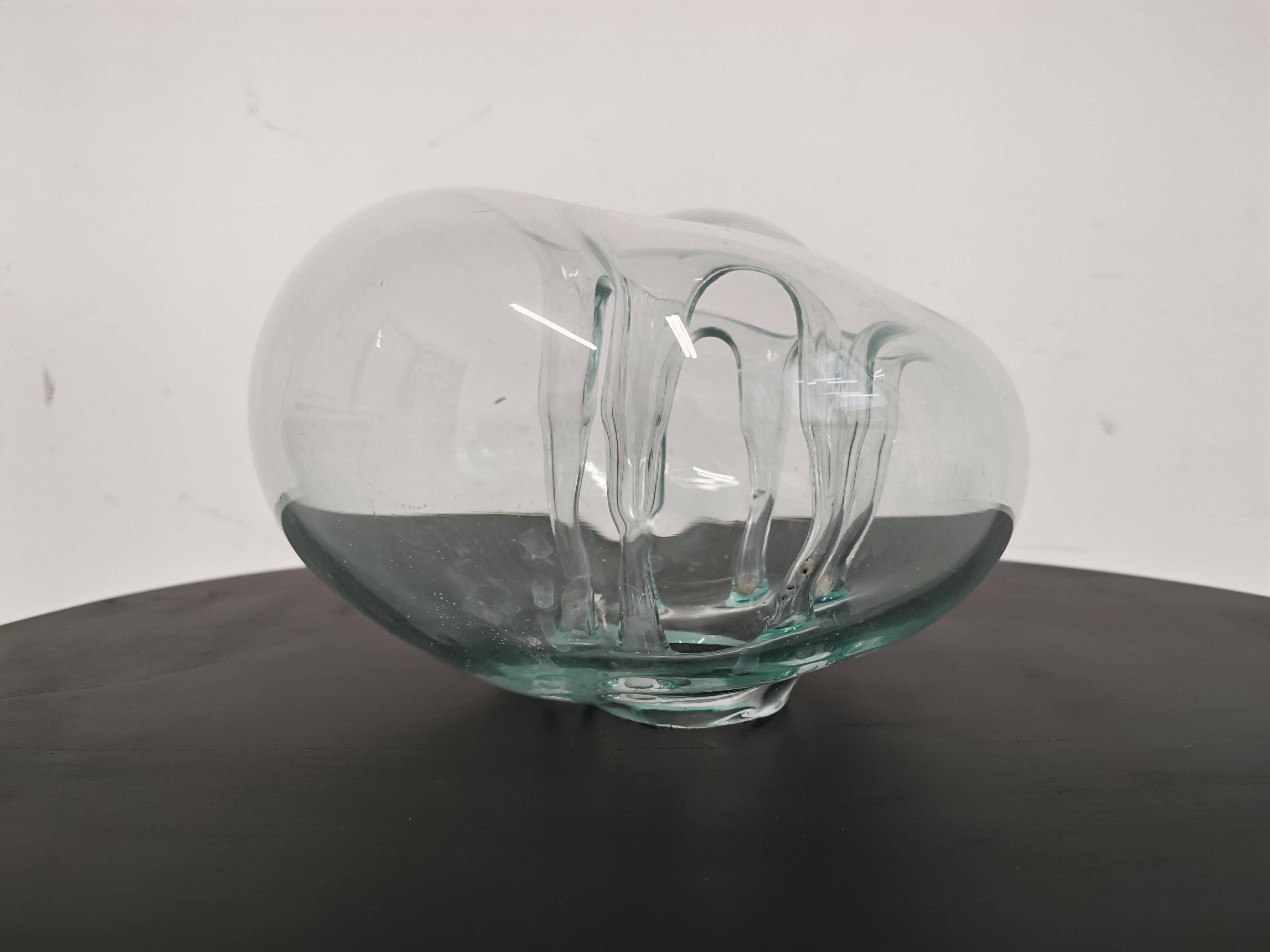 Mid-Century blown glass Ikebana vase by Dragan Drobnjak