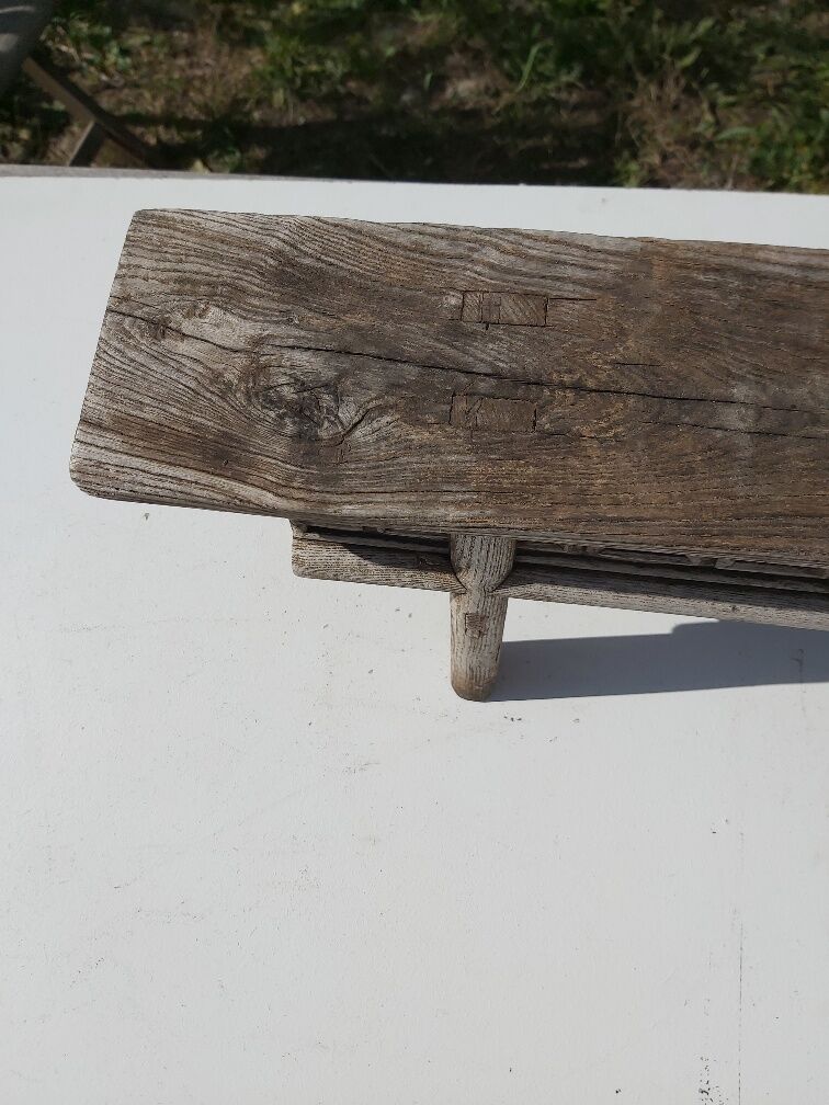 Former carved wood bench Orient/Asia