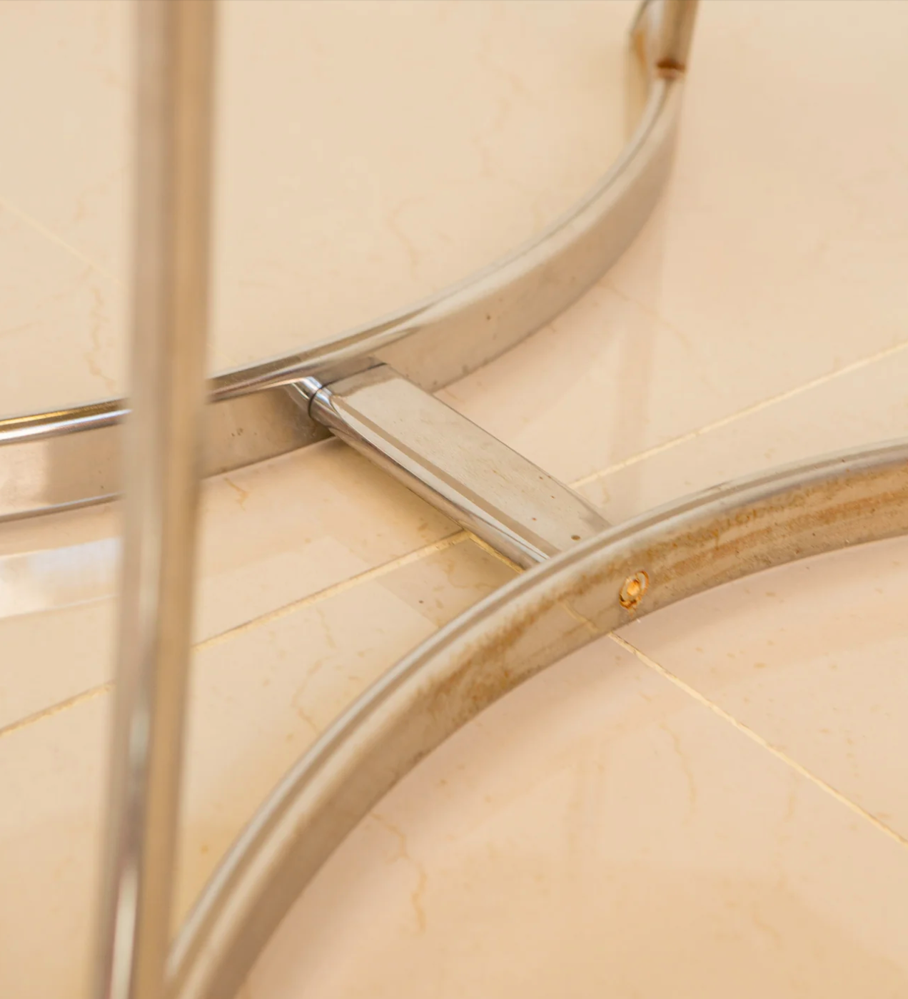 Italian octagonal metal dining table 70's