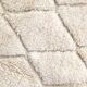 Moroccan berber carpet blessed ouarain ecru with diamond patterns engraved 304x204cm
