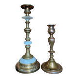 2 brass candlesticks