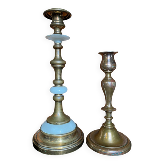 2 brass candlesticks
