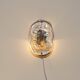 Glass, brass and aluminum wall light No.10
