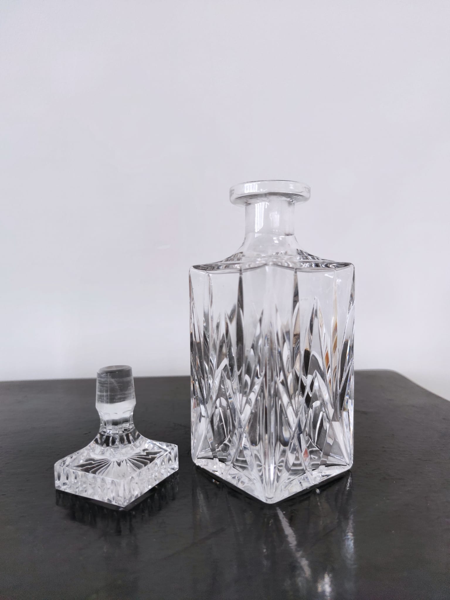 Cut glass whiskey decanter