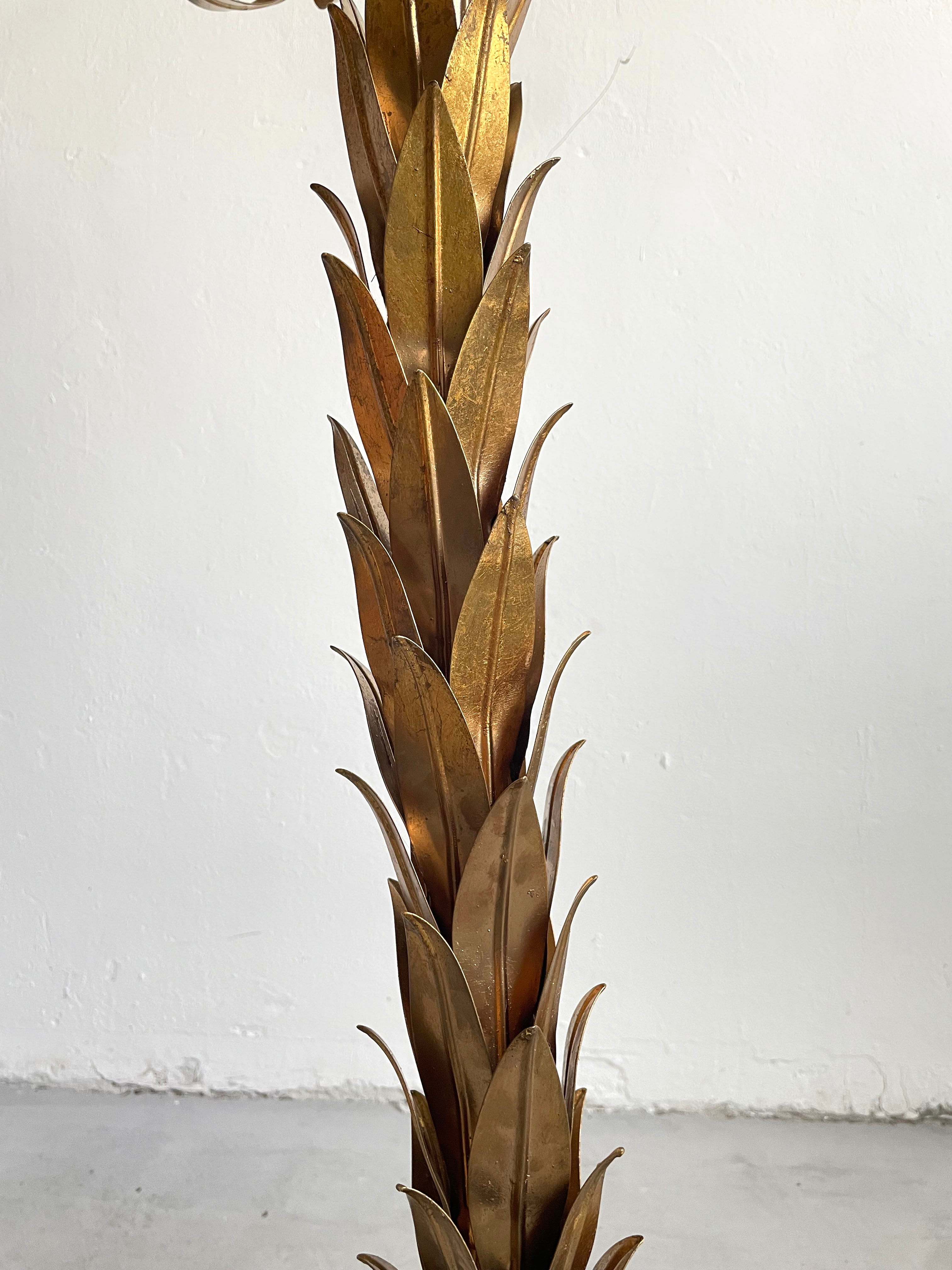 Large Hollywood Regency Palm-Tree Floor Lamp by Hans Kögl, Germany 1970s