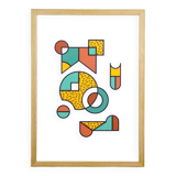 Illustration - Abstract geometric graphic colorful A3 poster numbered #006