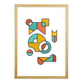 Illustration - Affiche A3 abstraite géométrique graphique colorée numérotée #006