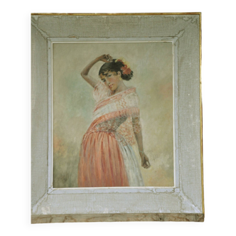 Tableau portrait de femme gitane