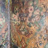 Late 18th-century Belgian embossed leather folding screen – after Daniel Marot