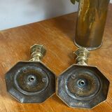 Pair of brass candlesticks