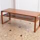Geometric teak coffee table