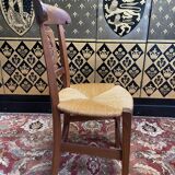 Suite of 8 rustic Provencal mulched chairs