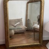 Old mirror louis Philippe gilded carved fireplace