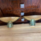 Pair of Art Deco style sconces in brass circa 1970
