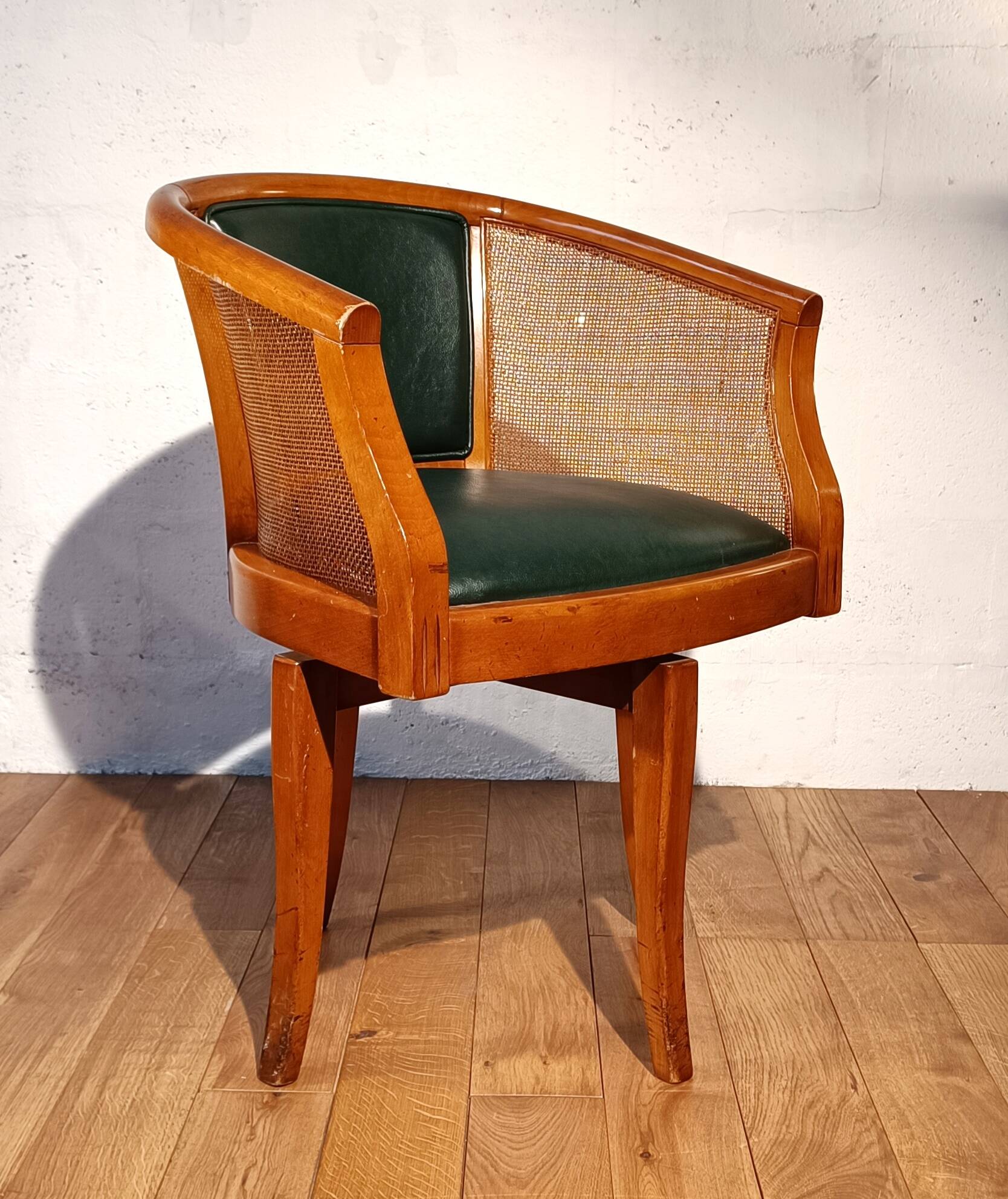 Vintage mahogany office armchair