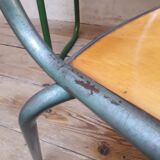 Chaise de bureau métal et bois