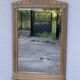 Miroir Art déco biseauté chêne brut 1930