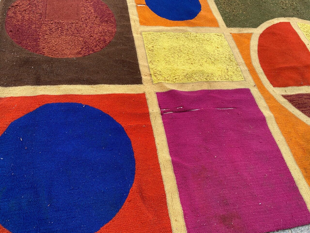 Tapis moderne polonais signé Tufté main 198x360 cm
