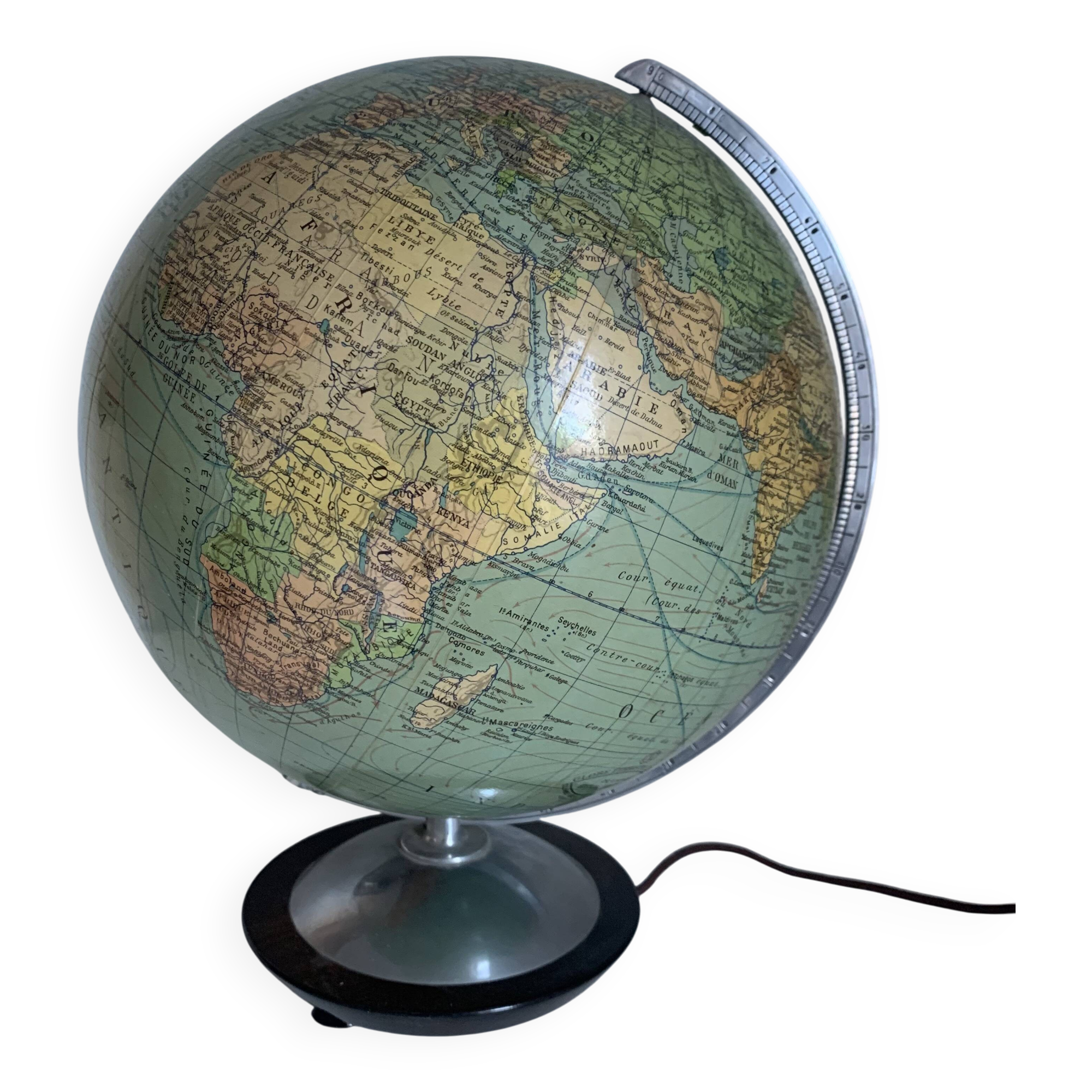 Vintage 1950s Globe Glass Columbus Political Edition World Map - 34