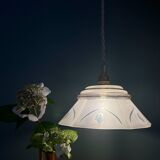Vintage frosted glass lampshade pendant light