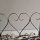 Vallauris magazine rack "la Grange", tiled and wrought iron