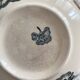 Small old vegetable soup tureen in iron earth "Les Violettes" Salins
