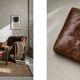 Vintage Mid-Century Danish Modern Lounge Leather Chair & Ottoman Model 2207