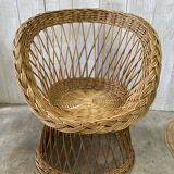 Vintage wicker armchair
