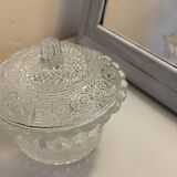 Glass sugar bowl