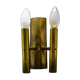 Metal two-armed wall lamp, 1970s