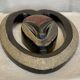 Masque africain bois sculpté polychrome