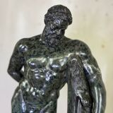 After the Farnese Hercules, a serpentine marble sculpture, a souvenir of the Grand Tour