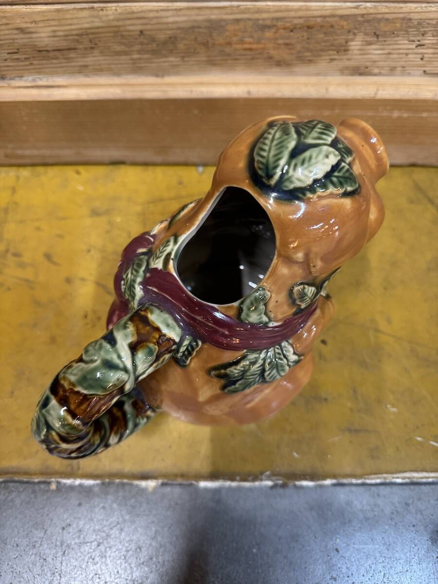 Vintage pig ceramic carafe