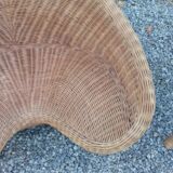 Rattan armchair and rattan coffee table from the 70s